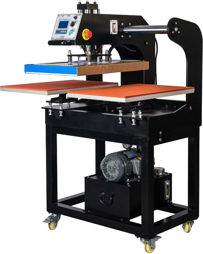 Audley Dual-Station Hydraulic Heat Press (40×60 cm / 16"×24") – Top-Sliding, Auto-Open, Industrial-Grade for DTF & Sublimation