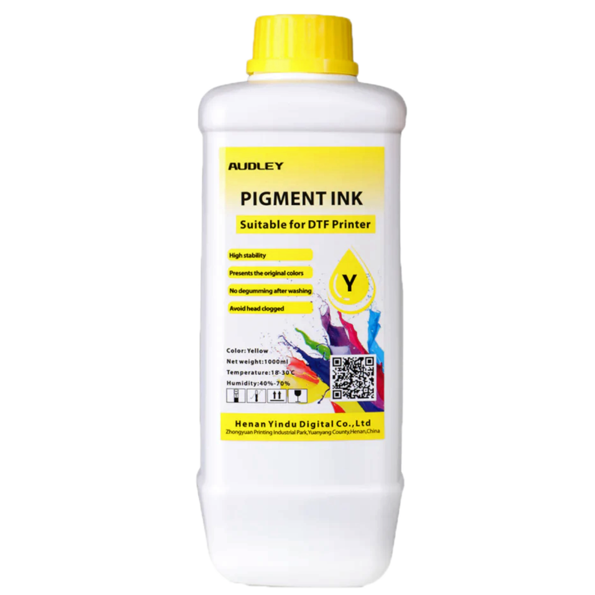 Audley 1000ml Budget-Friendly DTF Ink - Affordable Pigment Ink for Reliable, Vibrant Colors at 80% Usage Efficiency