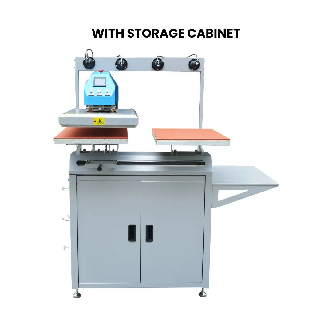 AUDLEY Pro Dual-Station Heat Transfer Machine for DTF Printing – High-Precision, Semi-Automatic Press with Pneumatic Adjustment and Infrared Locator