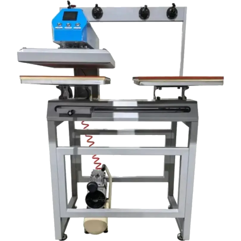 AUDLEY Pro Dual-Station Heat Transfer Machine for DTF Printing – High-Precision, Semi-Automatic Press with Pneumatic Adjustment and Infrared Locator