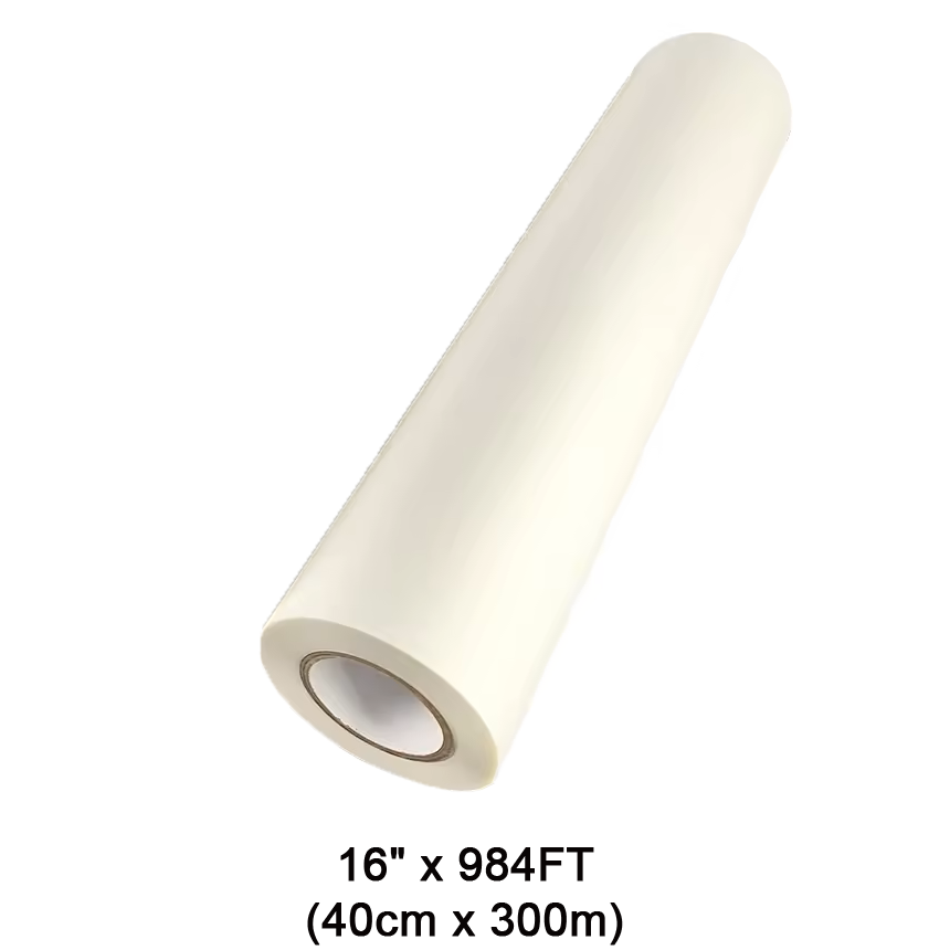 DTF Transfer Film 16" x 984FT (40cm x 300m) Double-Side Hot Peel – 3 Sec Press, Instant Peel Film