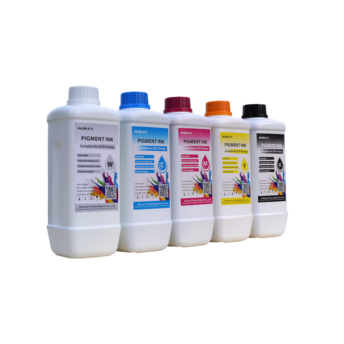 Audley 1000ml Budget-Friendly DTF Ink - Affordable Pigment Ink for Reliable, Vibrant Colors at 80% Usage Efficiency