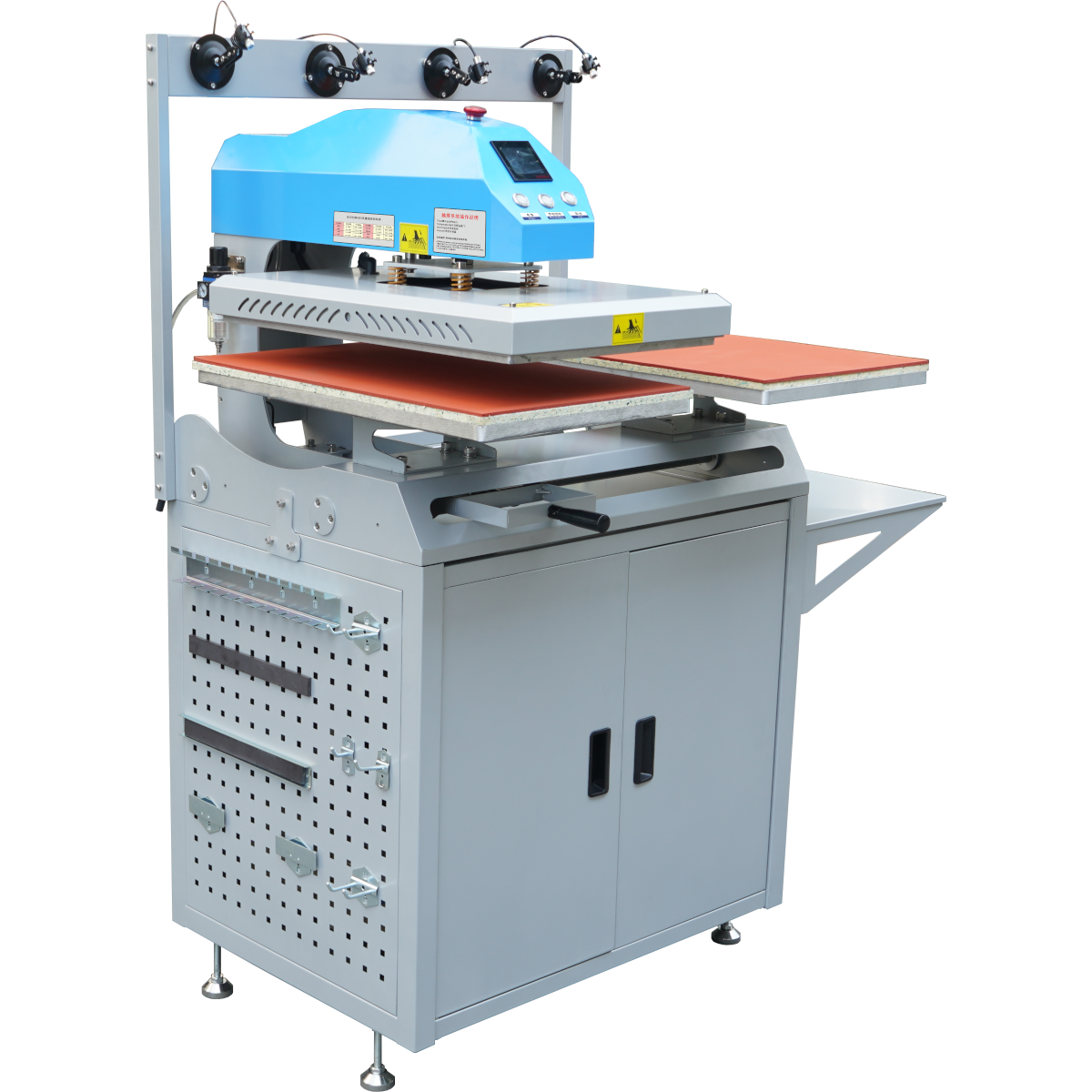 AUDLEY Pro Dual-Station Heat Transfer Machine for DTF Printing – High-Precision, Semi-Automatic Press with Pneumatic Adjustment and Infrared Locator