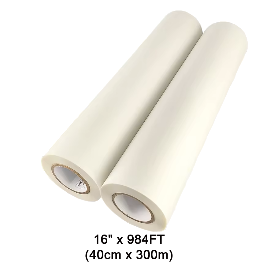 DTF Transfer Film 16" x 984FT (40cm x 300m) Double-Side Hot Peel – 3 Sec Press, Instant Peel Film